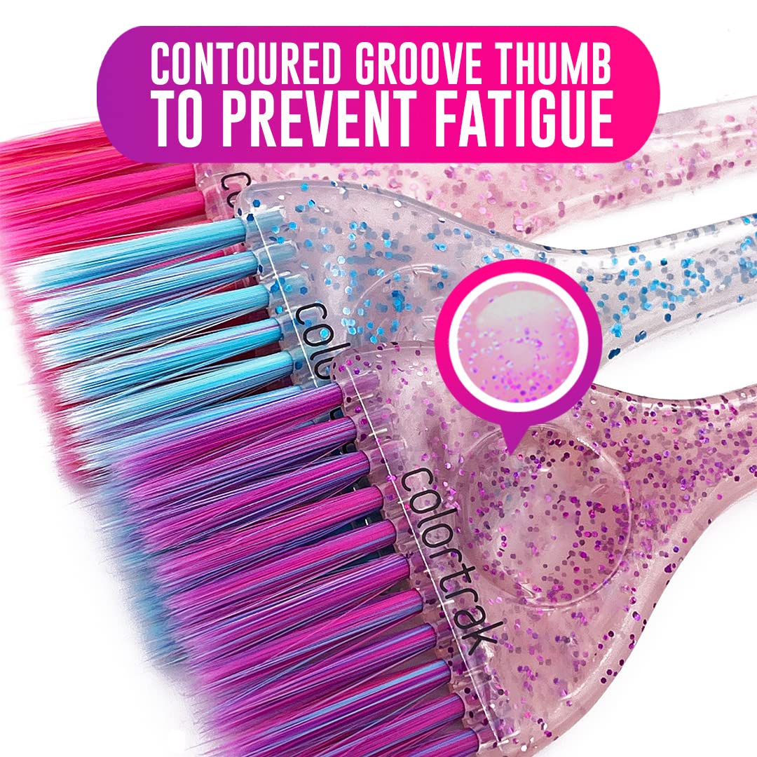 Colortrak professional hair tint brushes in a set