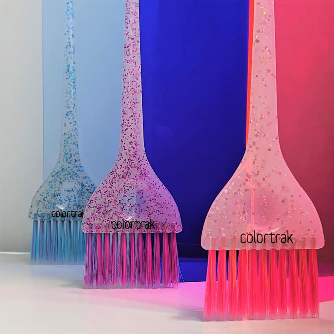 Colortrak glitter brush set for hair highlighting