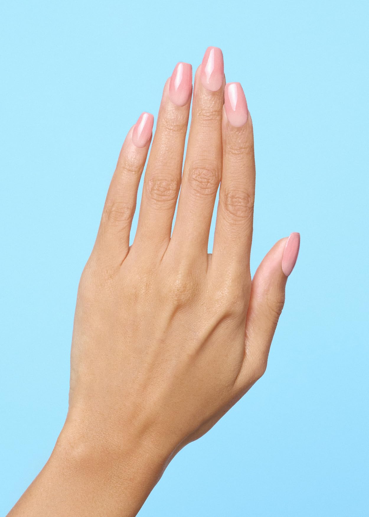 Ohora pink ombre gel nail strips kit contents