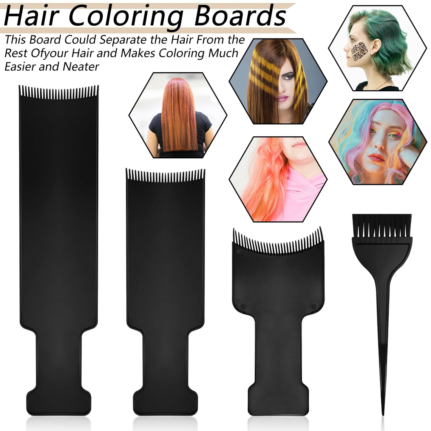 Demonstration of using the highlighting board for hair coloring