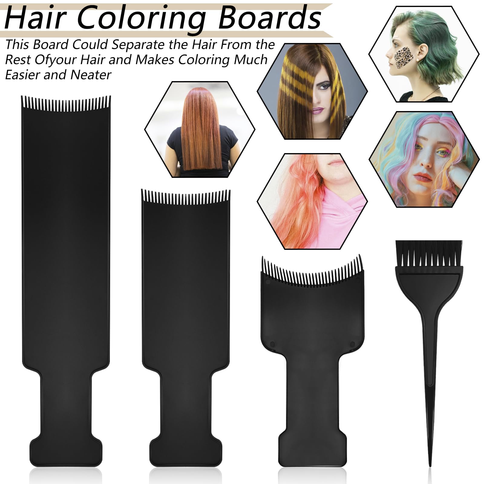 Demonstration of using the highlighting board for hair coloring