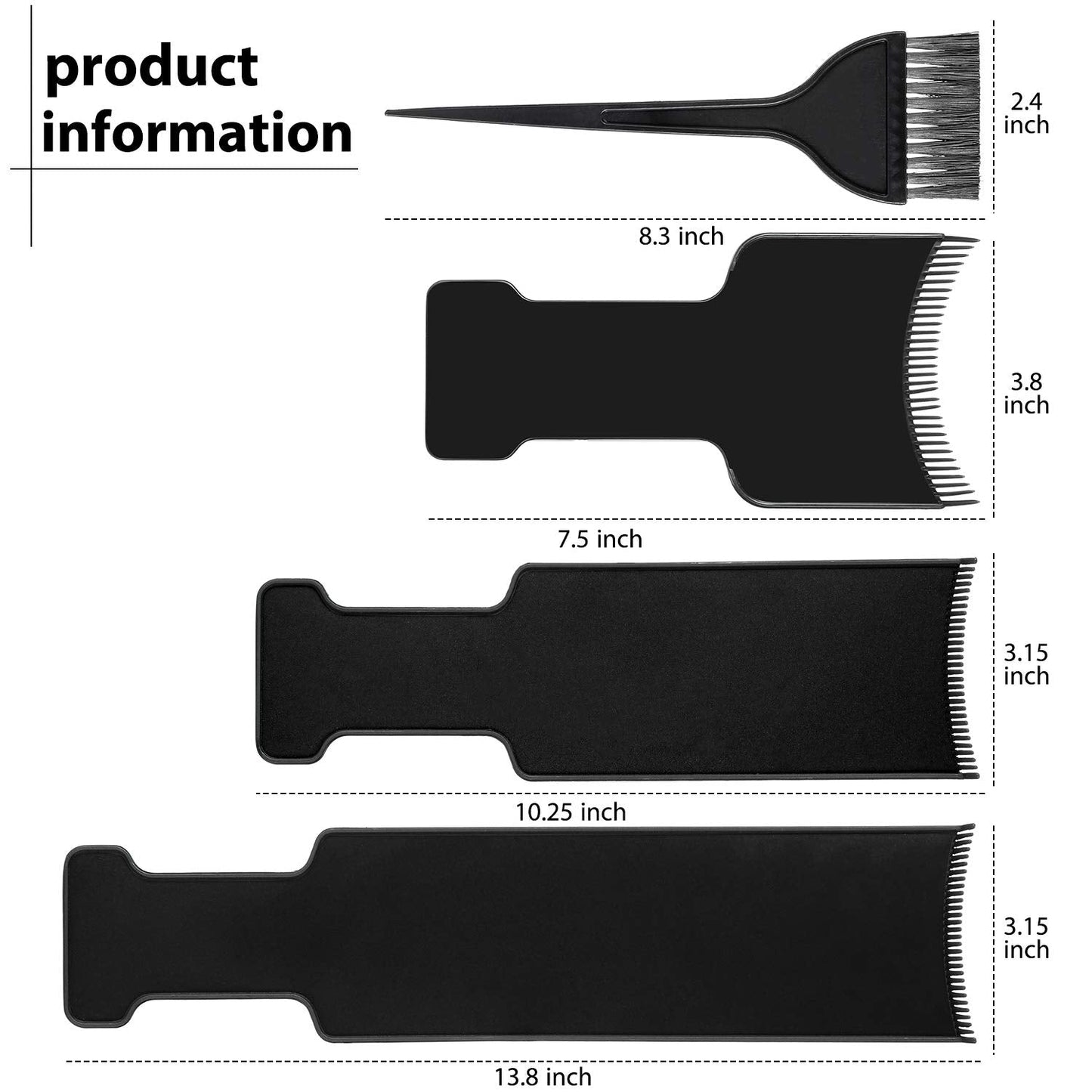 Close up of hair coloring brush and paddle with teeth