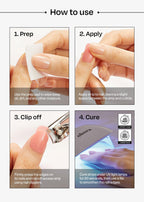 Ohora nail kit wooden stick and prep pads detail view