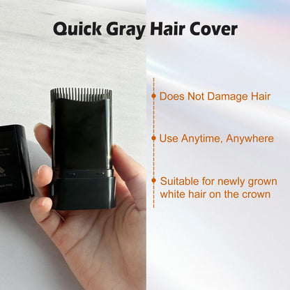 Portable black hair color stick in handbag