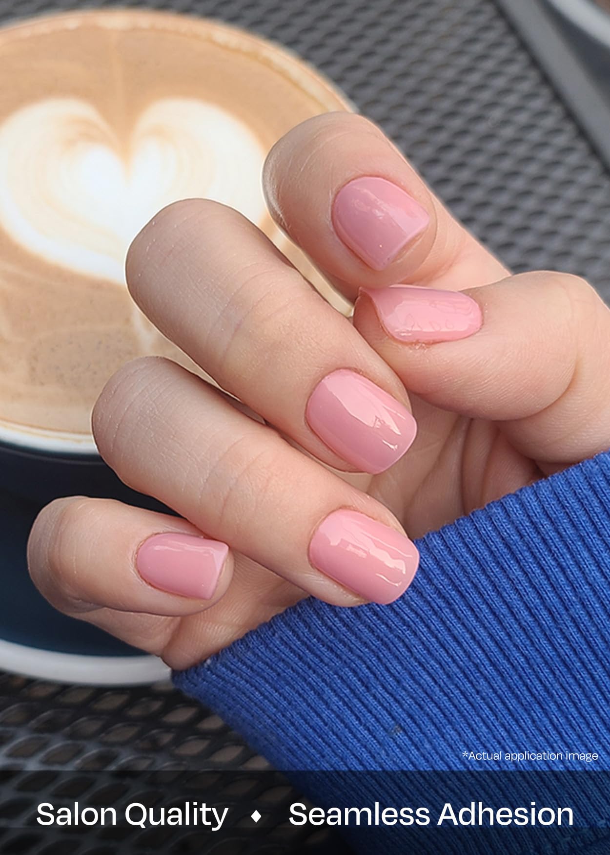 Application of Ohora semi cured gel nail strips with UV lamp