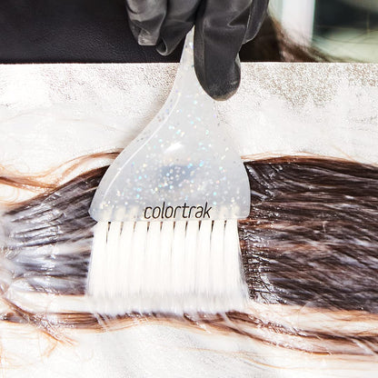 Colortrak Galaxy Glitter brush set in professional salon setting