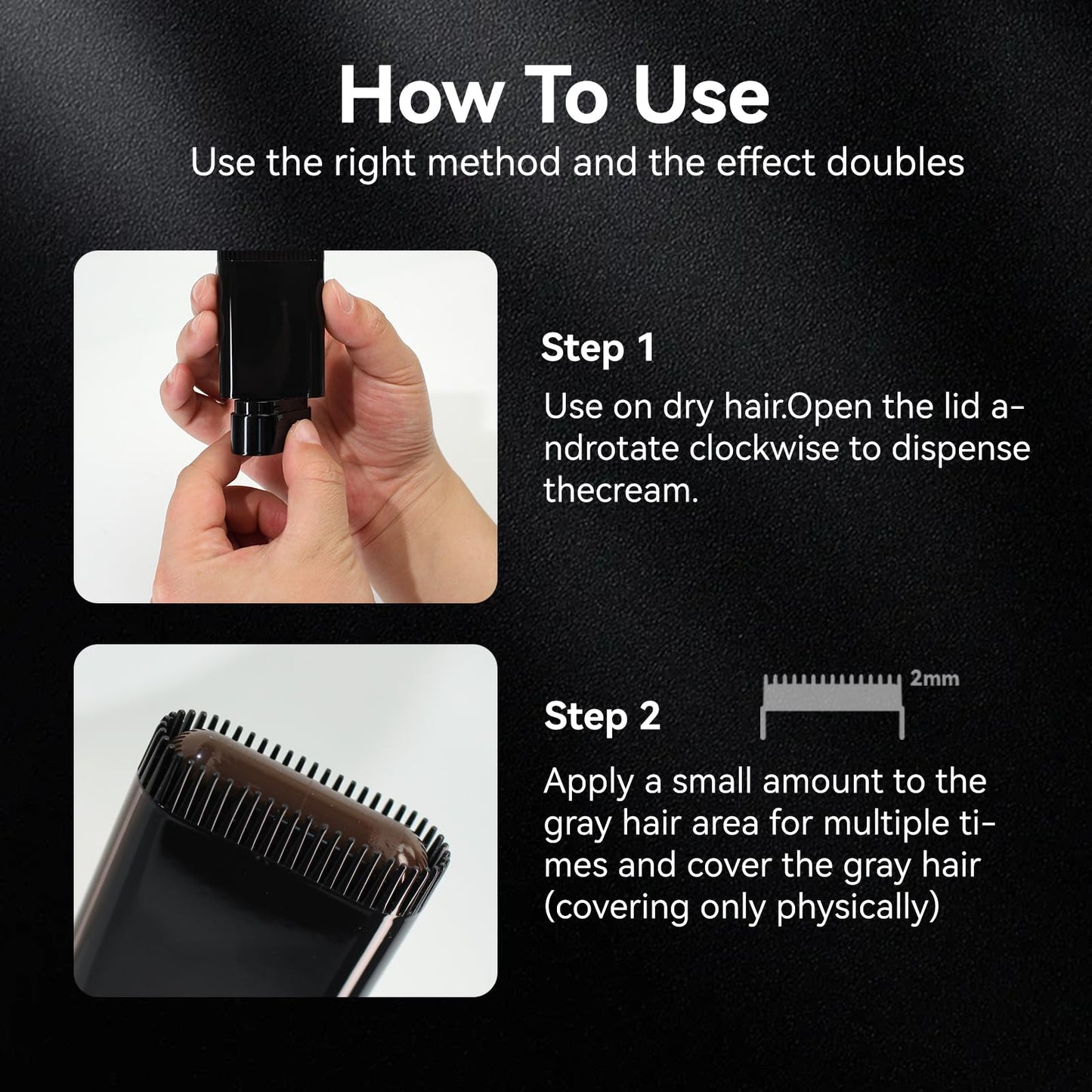 Mlsmile 2-in-1 hair dye comb applicator side view