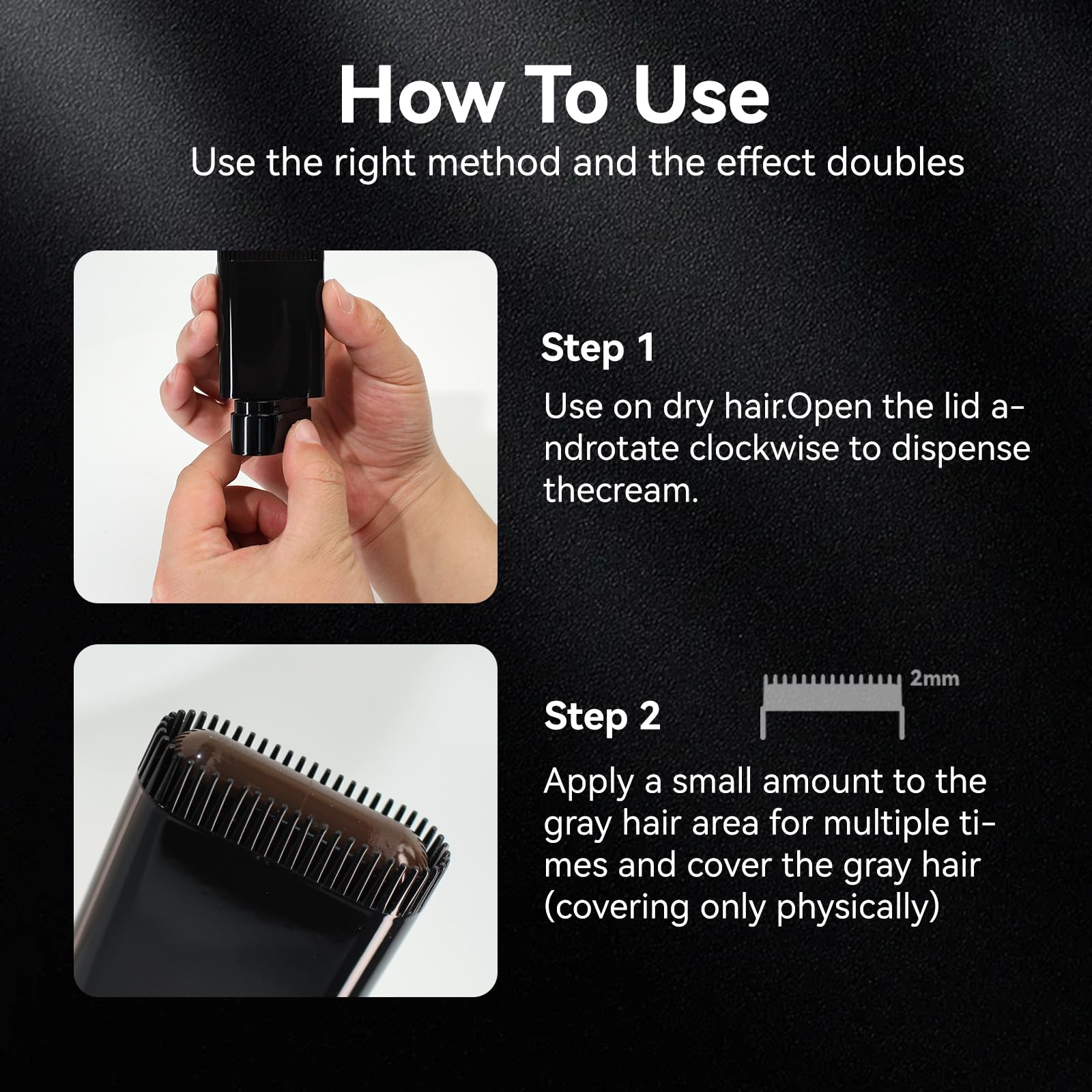 Mlsmile 2-in-1 hair dye comb applicator side view