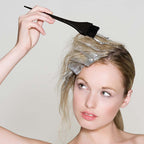 Set of twelve black hair dye tint brushes