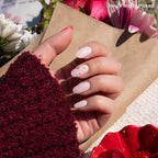 Heyhae semi cured gel nail wraps side angle box view