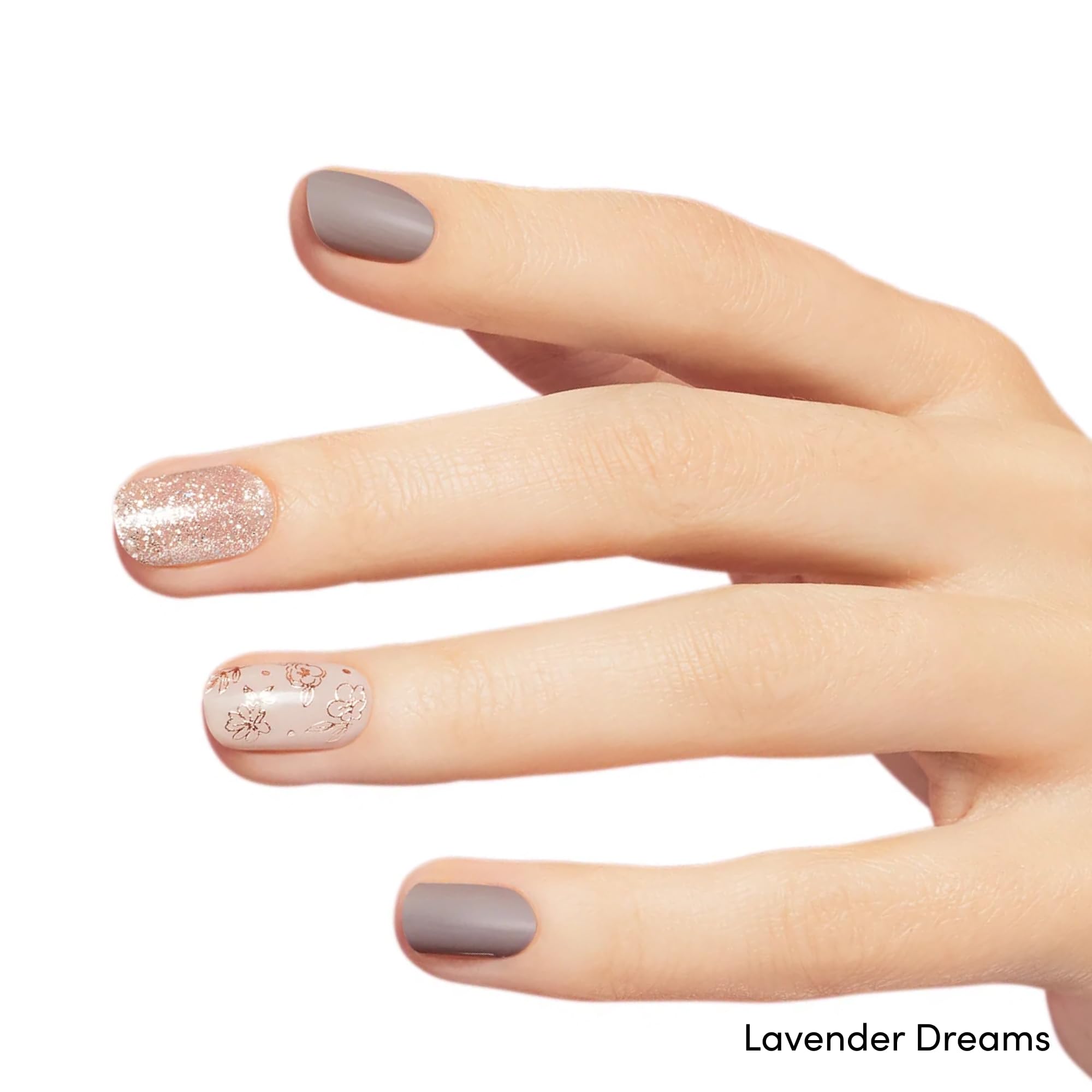 Dashing Diva gel nail stickers close up of floral design