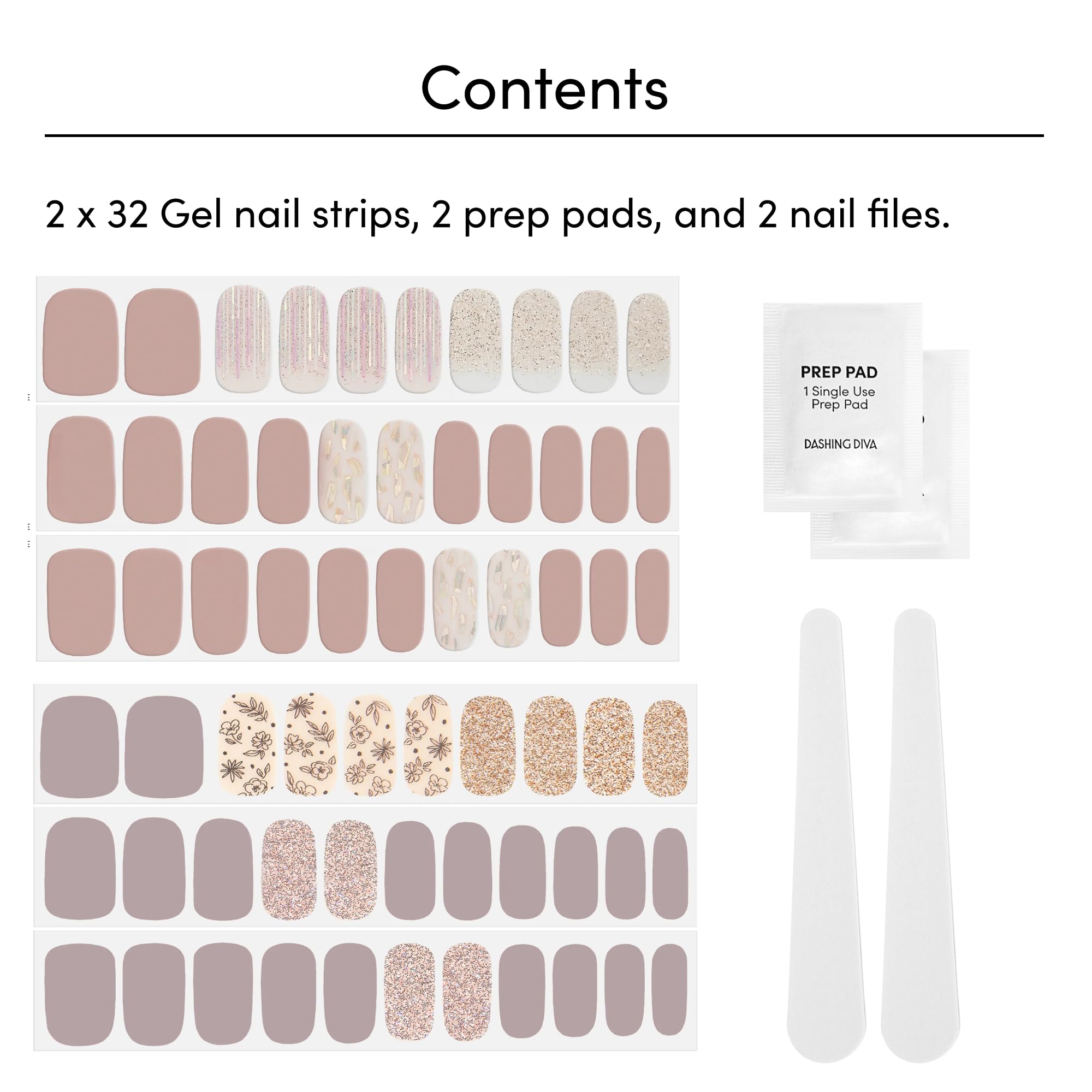 After Glow dusty rose glitter gel nail wraps
