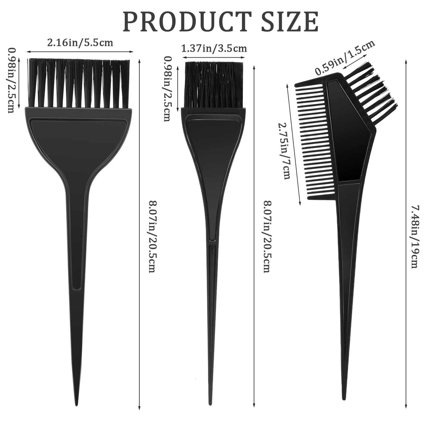 Durable nylon bristles for hair dye application