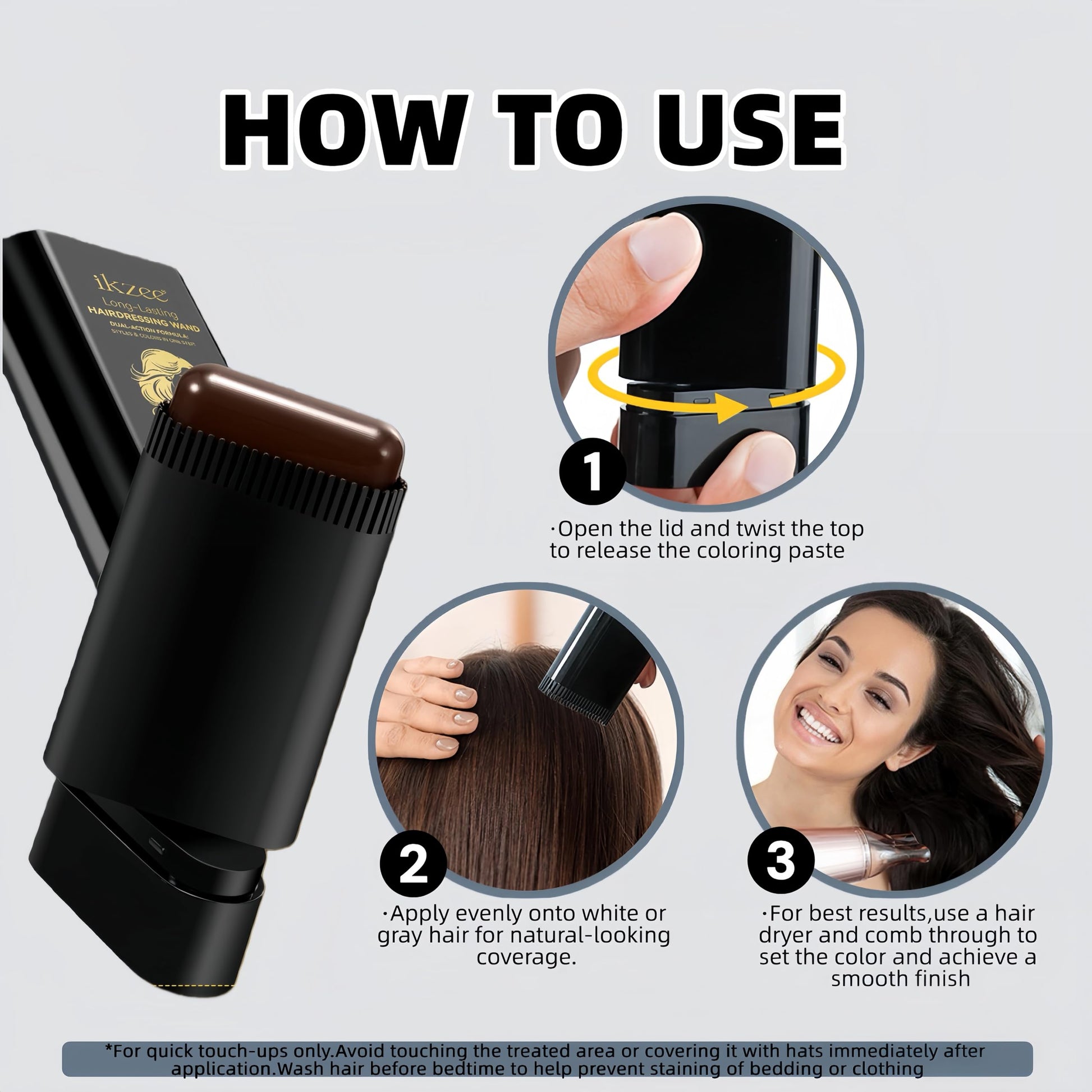 Travel friendly Labjd hair color stick for handbags