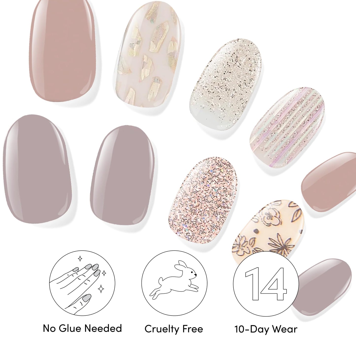 Application tools included with Dashing Diva nail kit