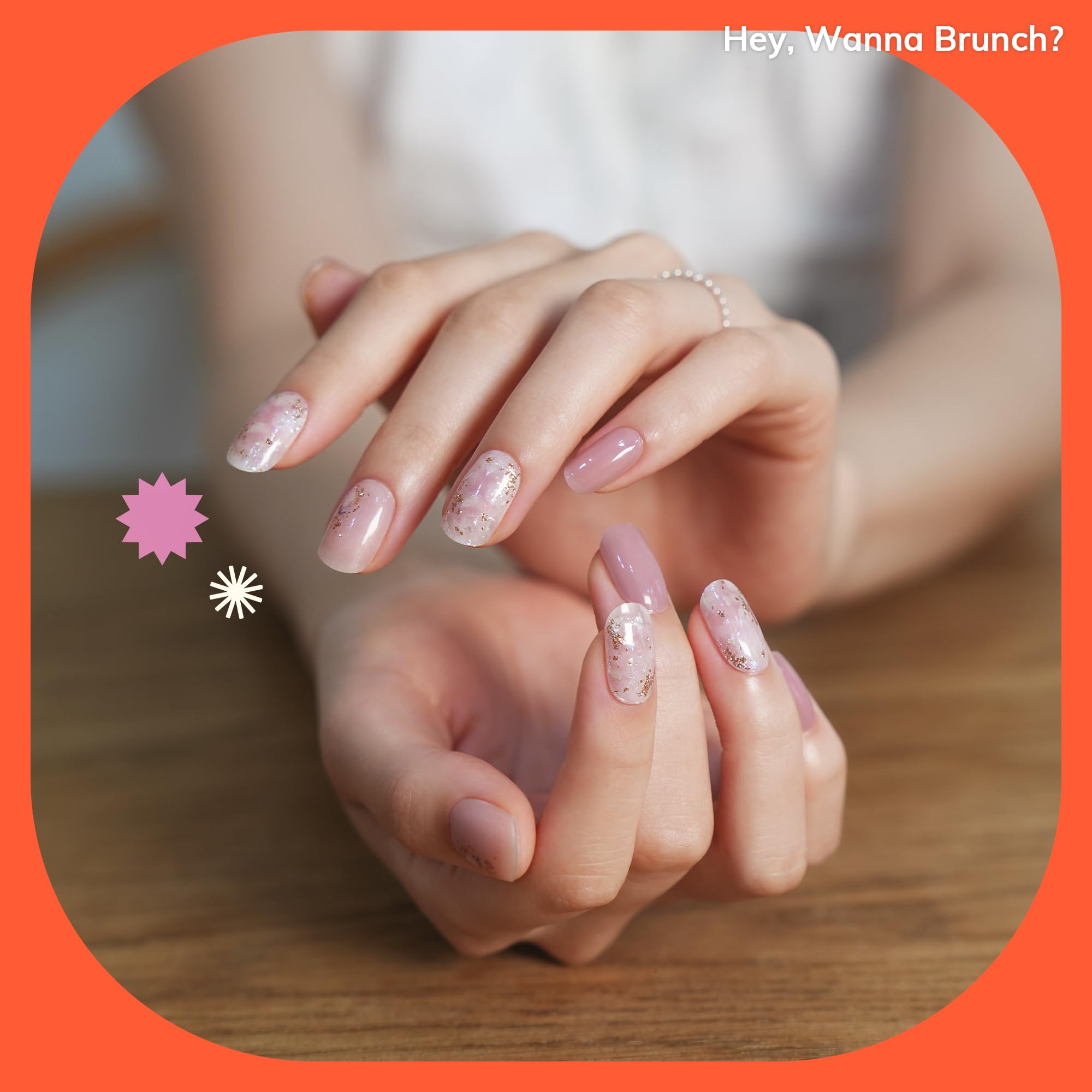 Heyhae Wanna Brunch gel nail strips in branded packaging