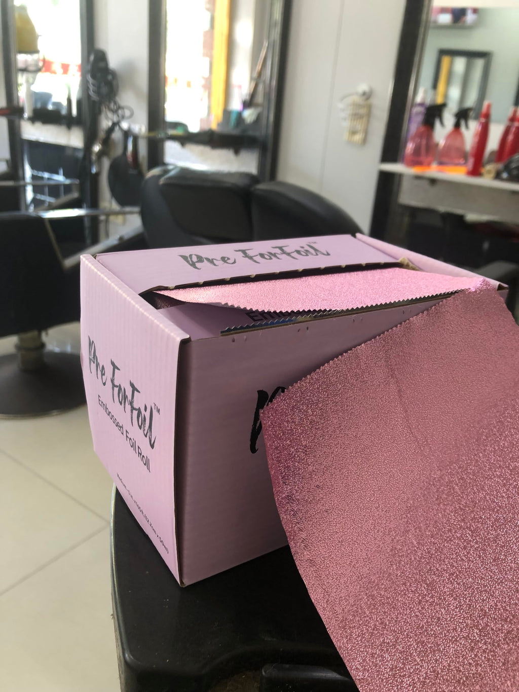 Side view of Pre ForFoil 5 inch by 165 feet foil roll
