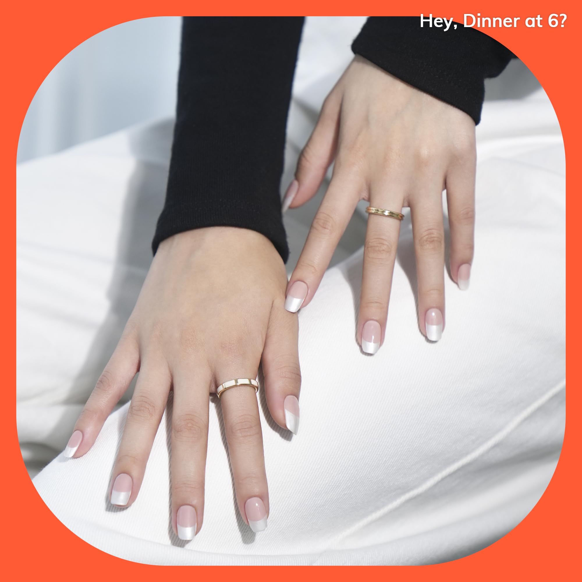Top view of Heyhae semi cured gel nail strips 28 count box