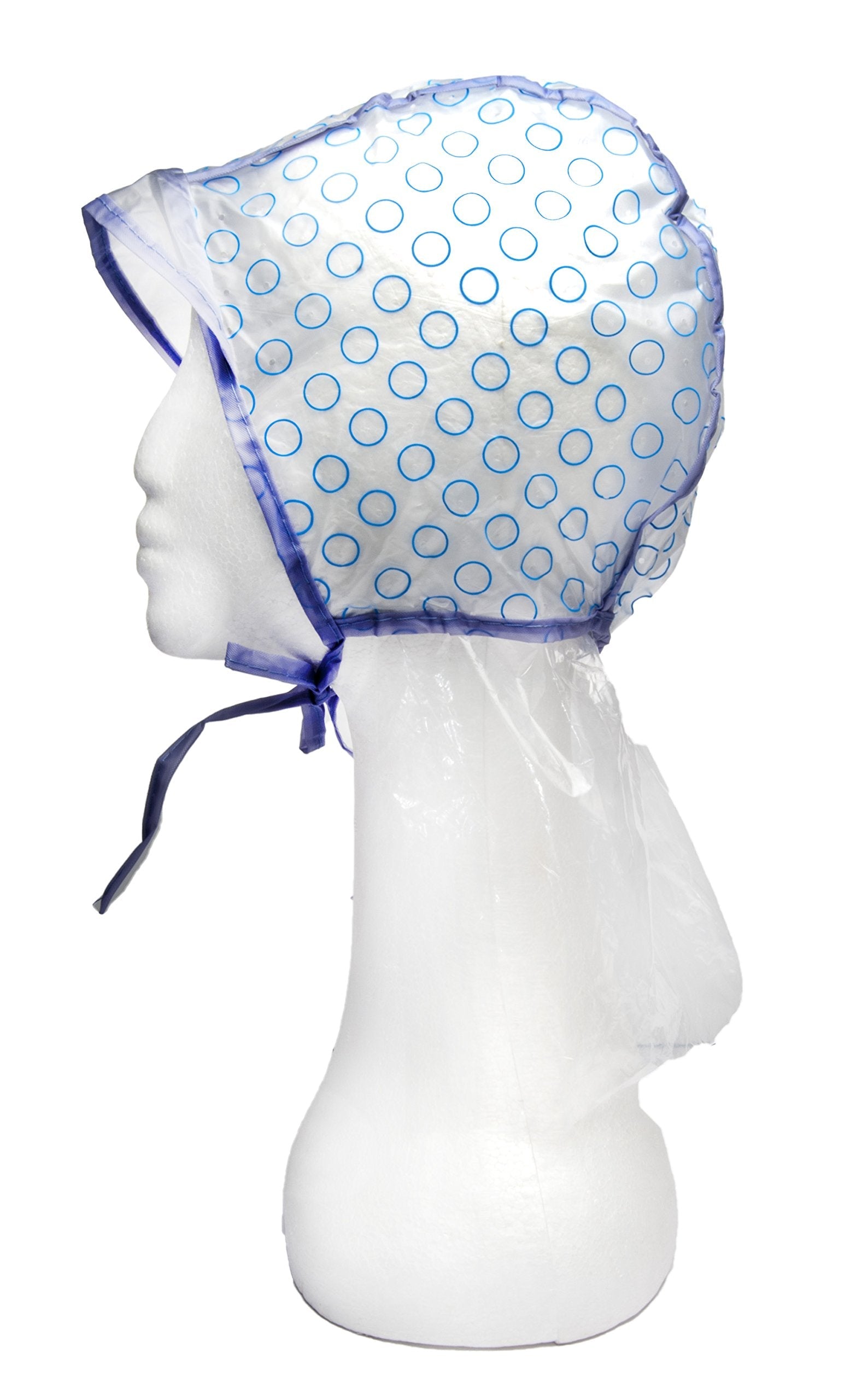 Clear PVC highlighting cap with blue circular guides