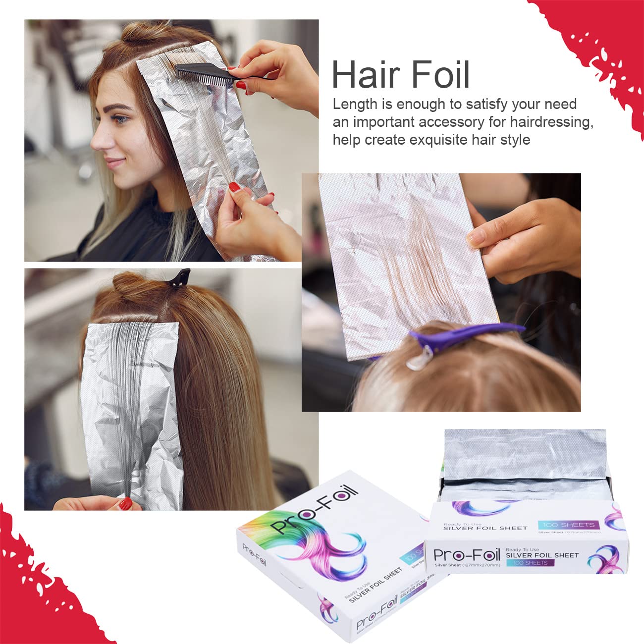 Side view of Just Home hair foil dispenser box