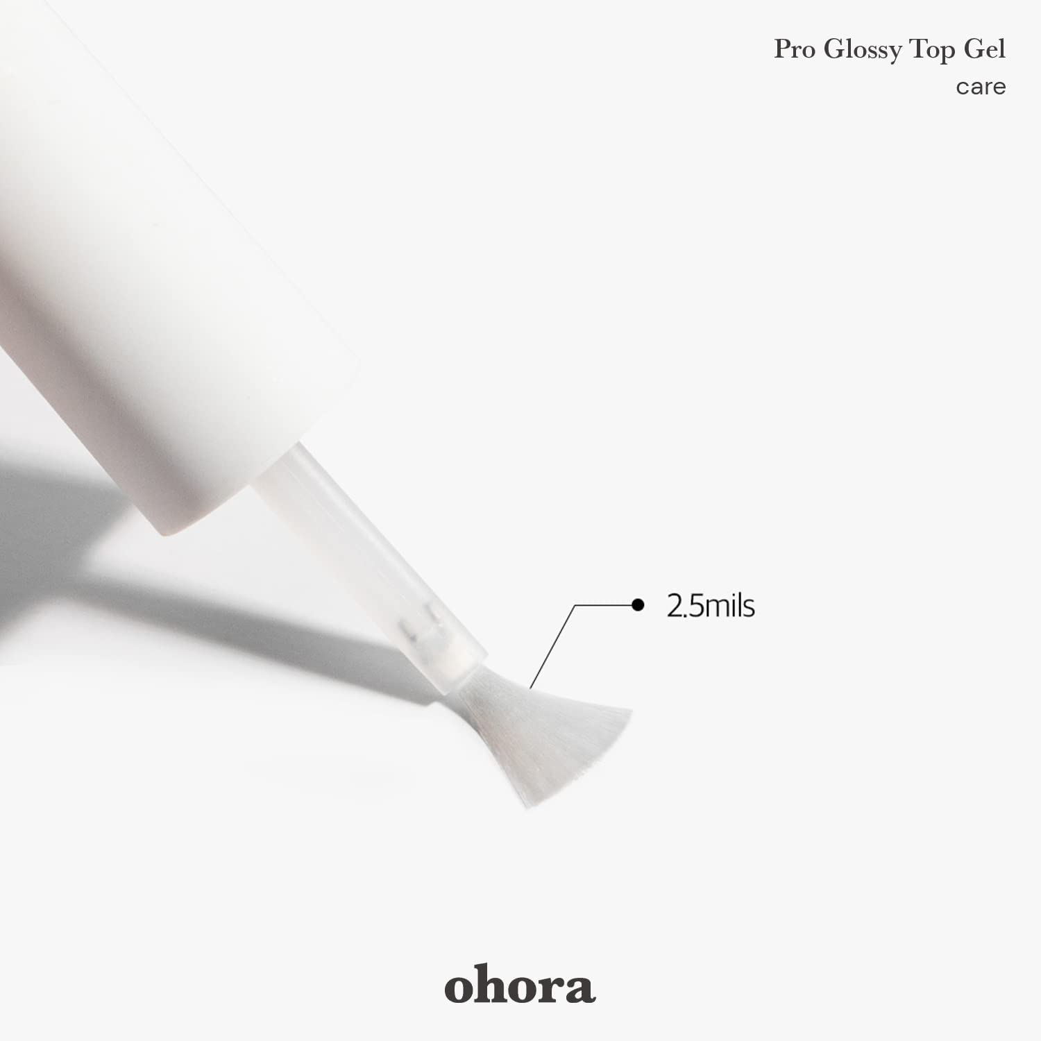 Application of Ohora Pro Glossy Top Gel on nails