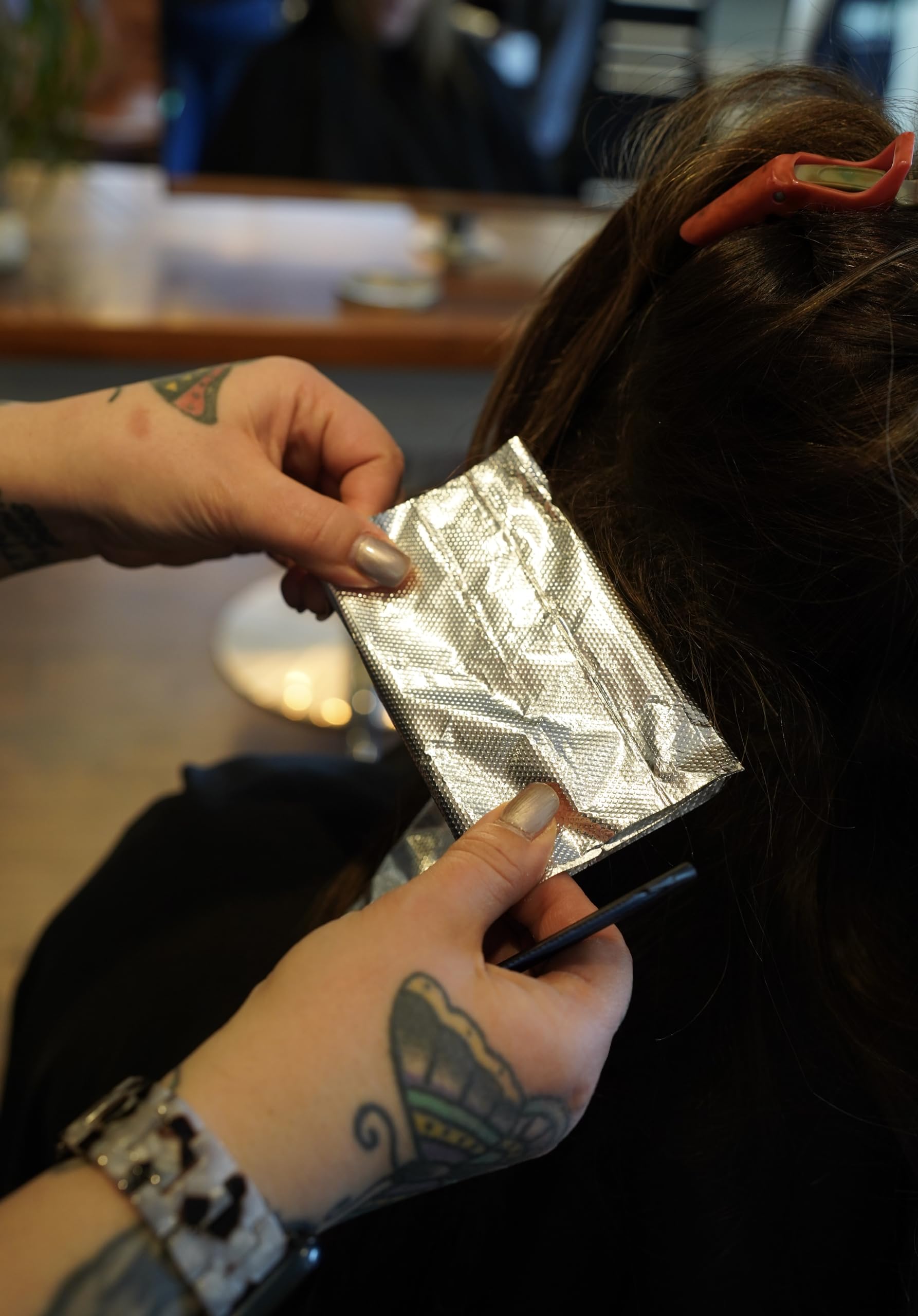 Side profile of Styletek 400 count professional salon foil box
