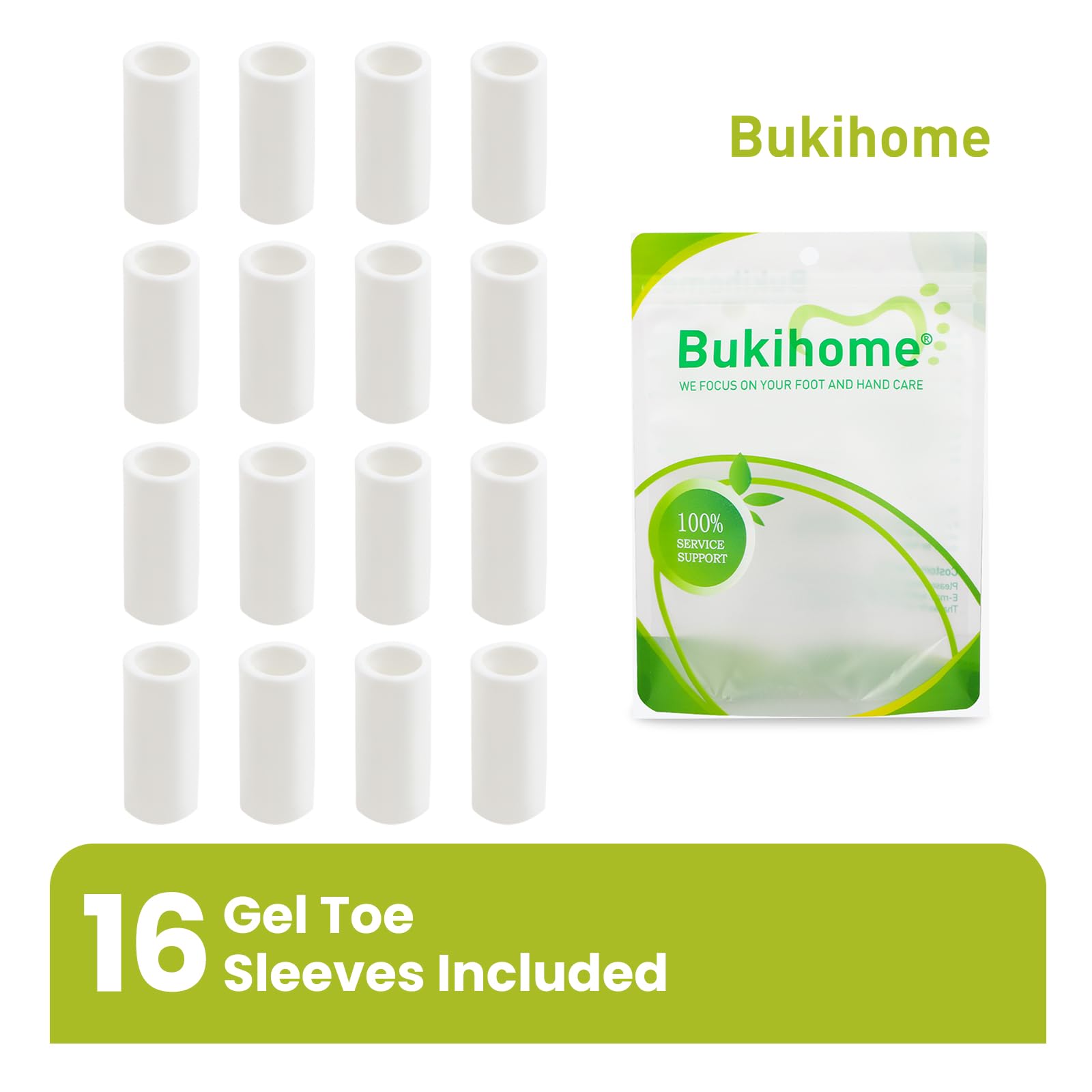 Close up of Bukihome silicone toe protector sleeve