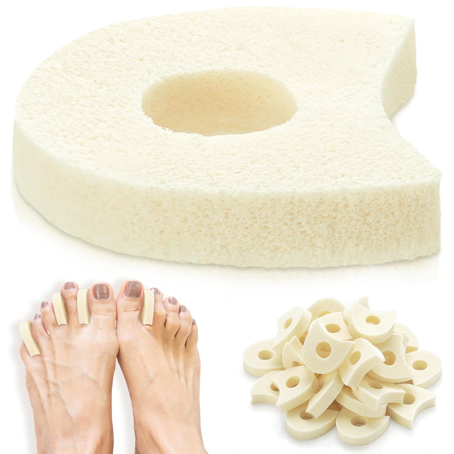 TrelaCo 30 pieces foam toe separators bulk package display