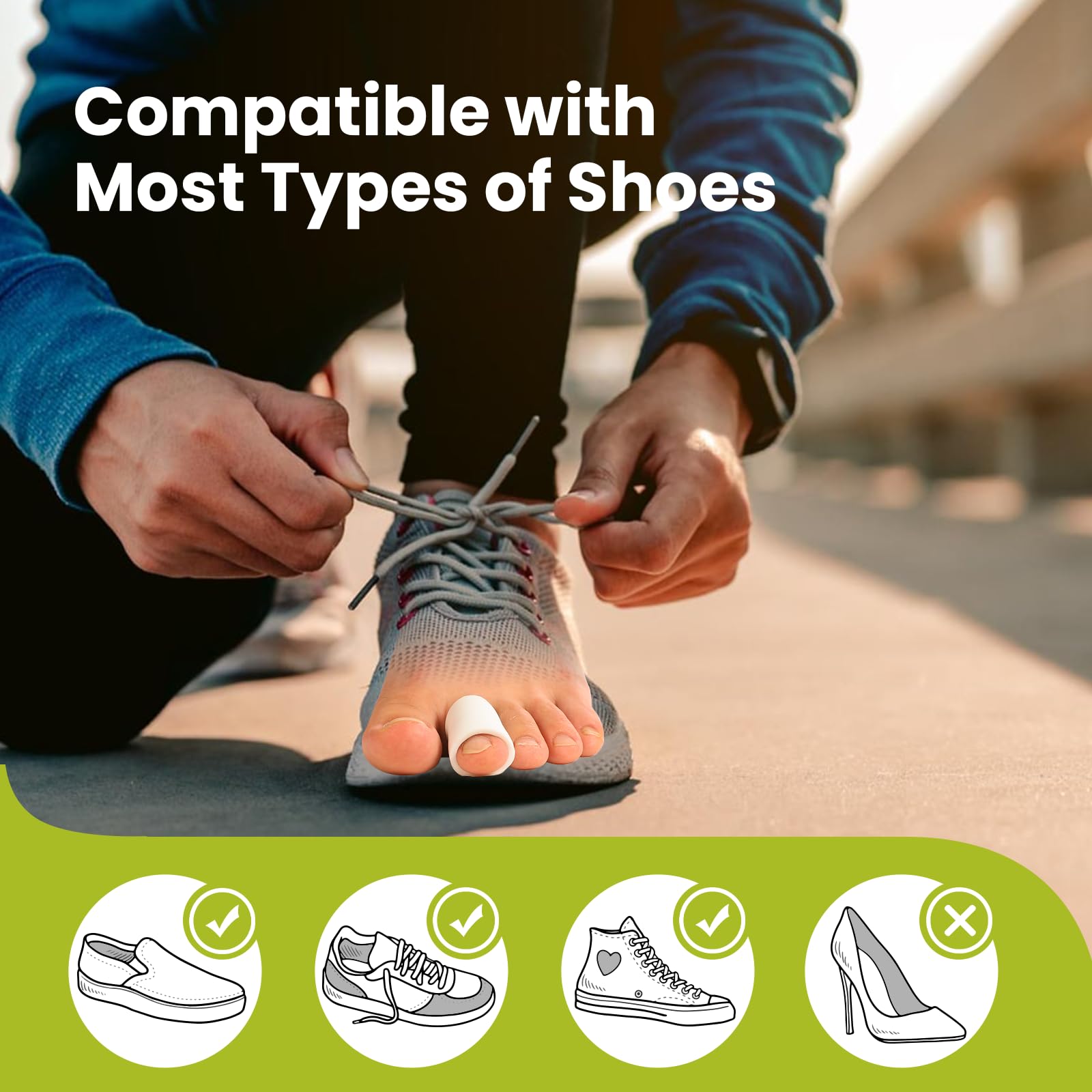 Set of 12 Bukihome silicone sleeves for foot care