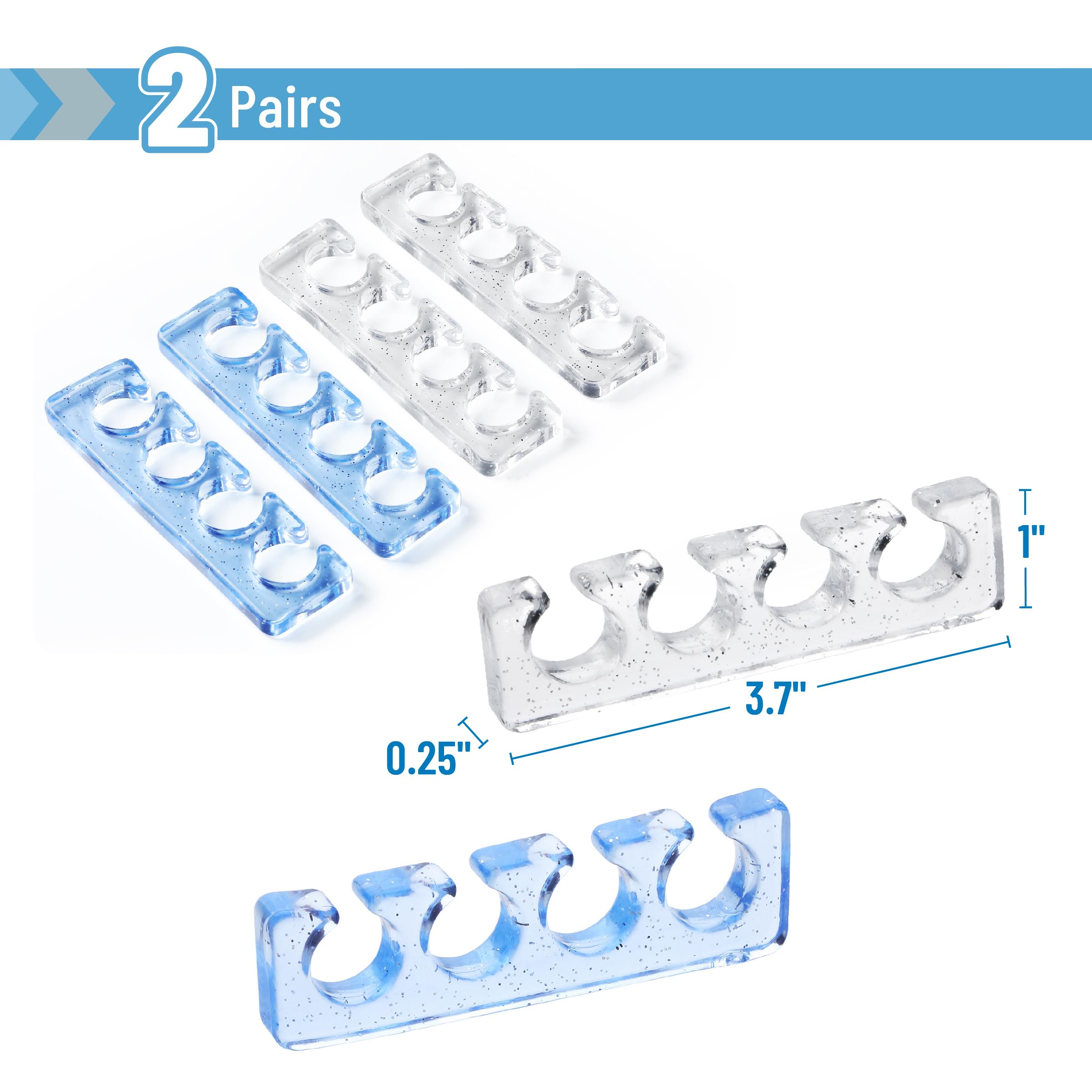 Dr. JK soft silicone toe spacers for pedicure use
