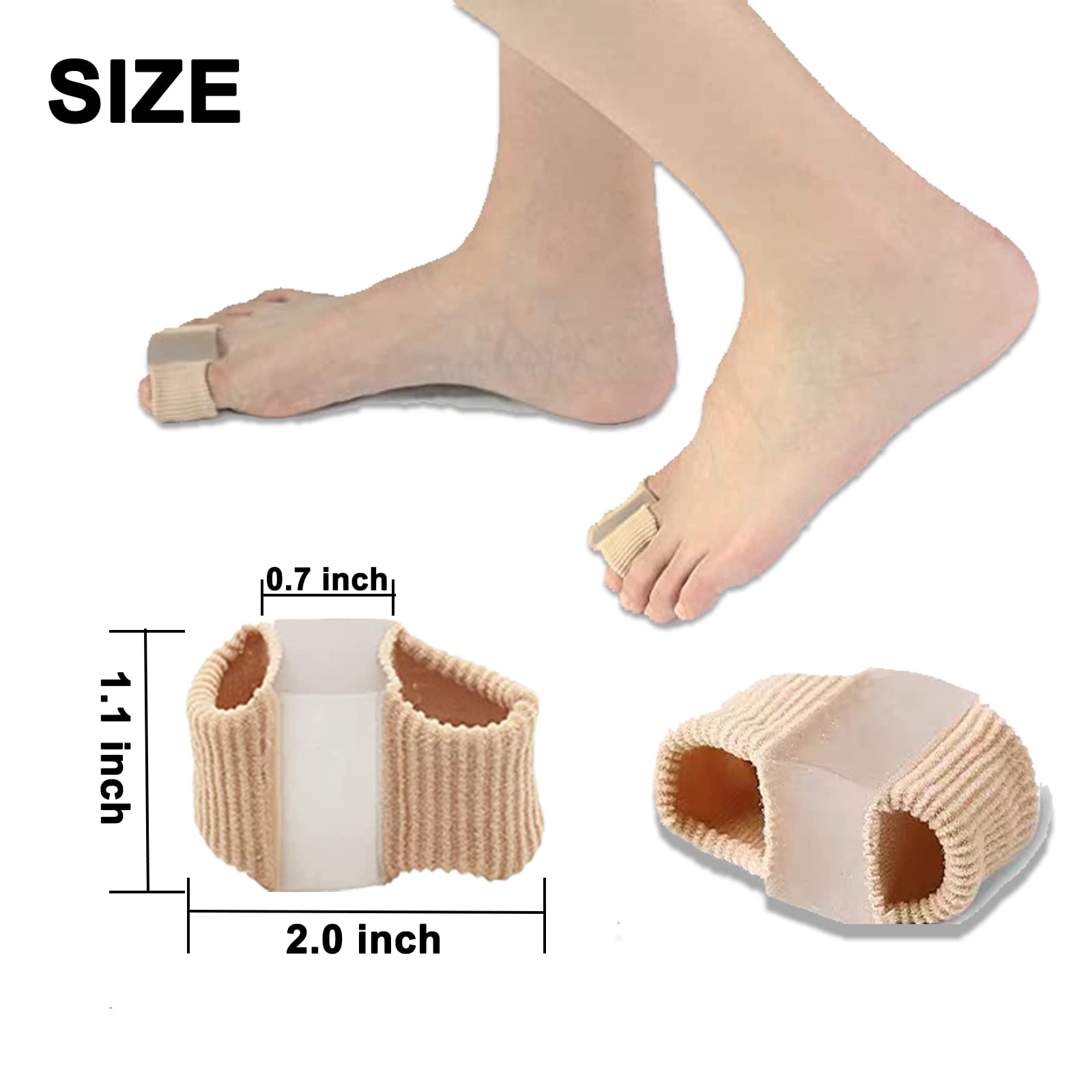 Close up of 2 loop design toe alignment spacer