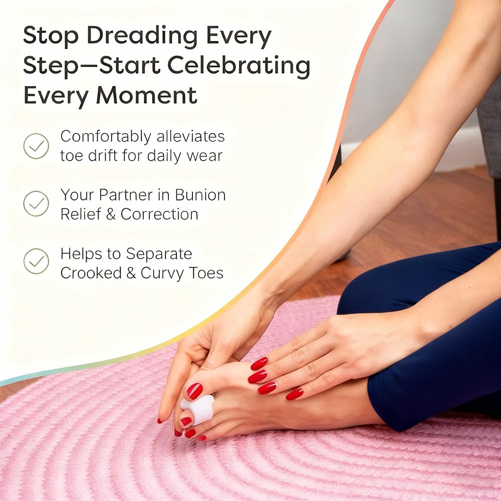 White soft silicone toe correctors for overlapping toes