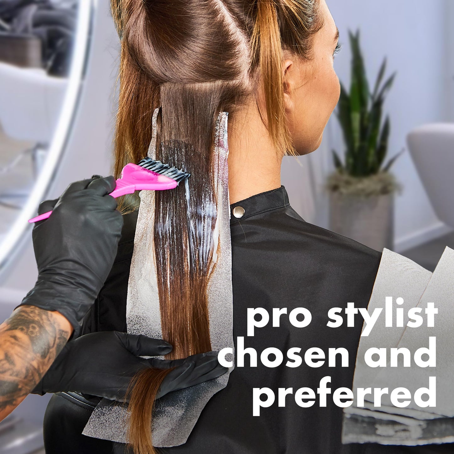 Colortrak hair foil sheets being used for professional highlights