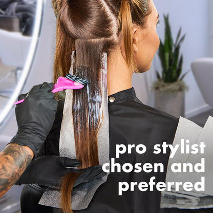Colortrak hair foil sheets being used for professional highlights