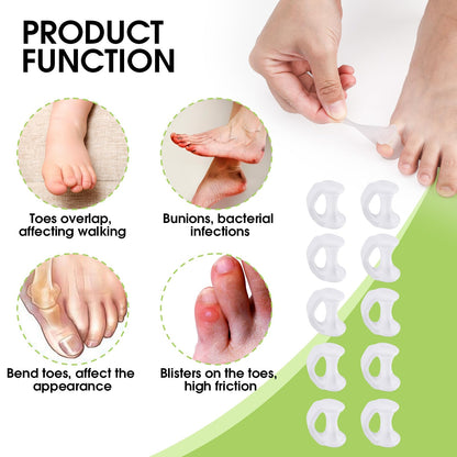 Close up of silicone toe separator loop design