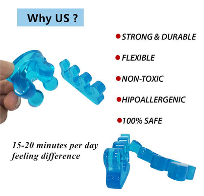 Washable medical grade gel toe spacers for pedicure