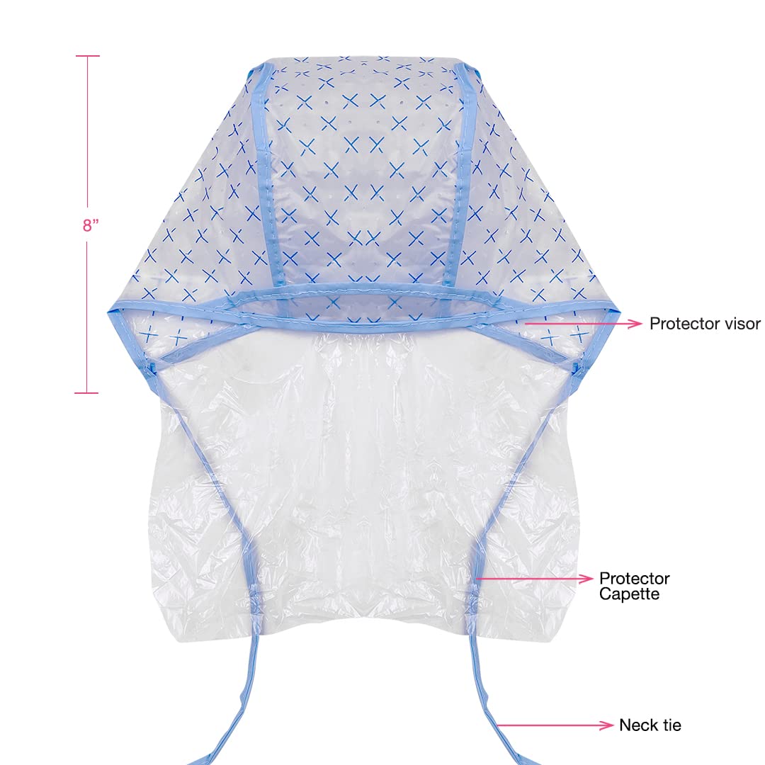 Colortrak disposable cap showing pull-out face visor