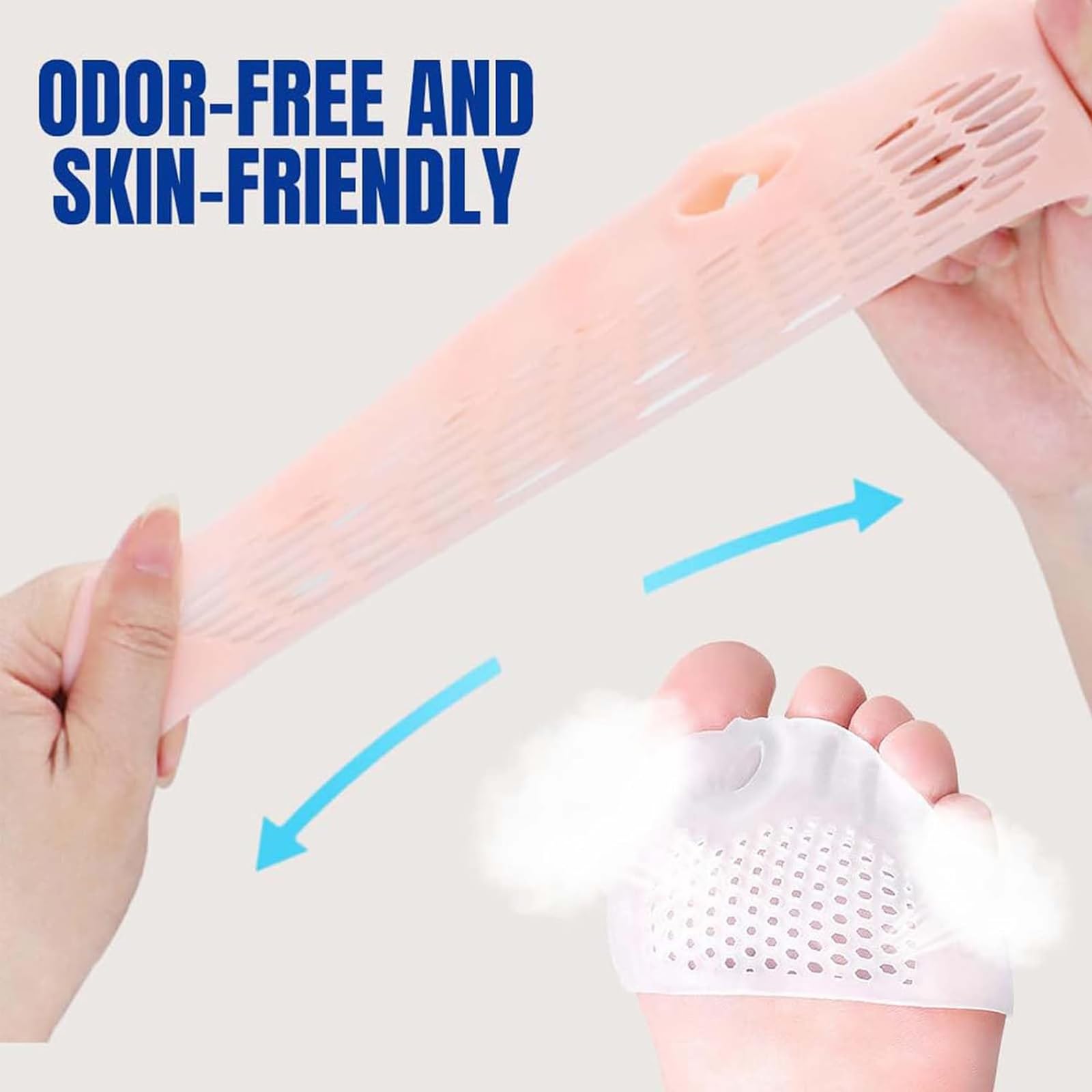 Weraeraw gel toe straighteners demonstrating flexible silicone material