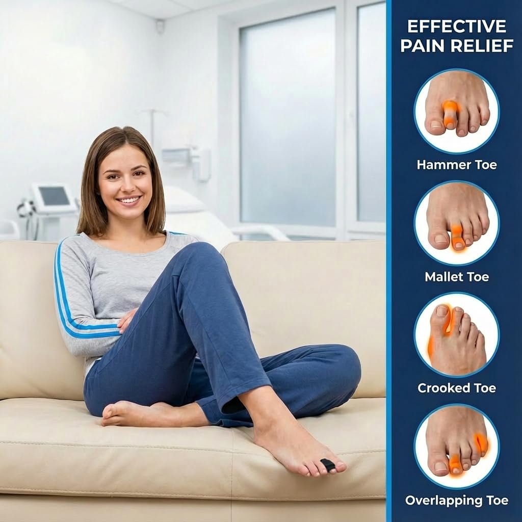 Jnater toe straightener splint with adjustable straps