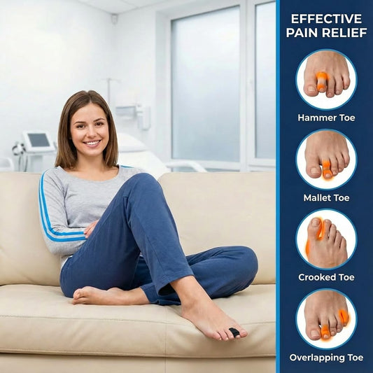 Jnater toe straightener splint with adjustable straps