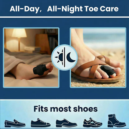 Side view of jnater hammer toe corrector on a foot