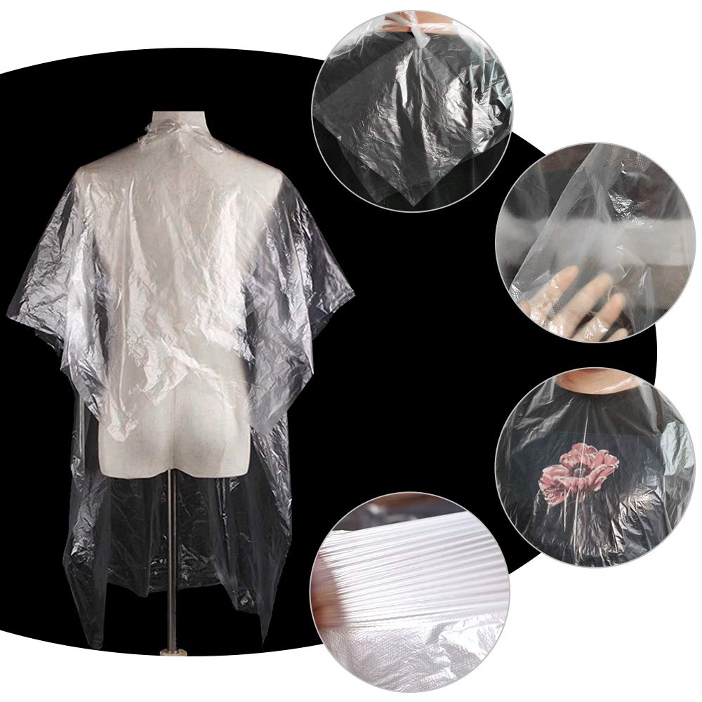 Client wearing Mihunter disposable salon cape for haircut