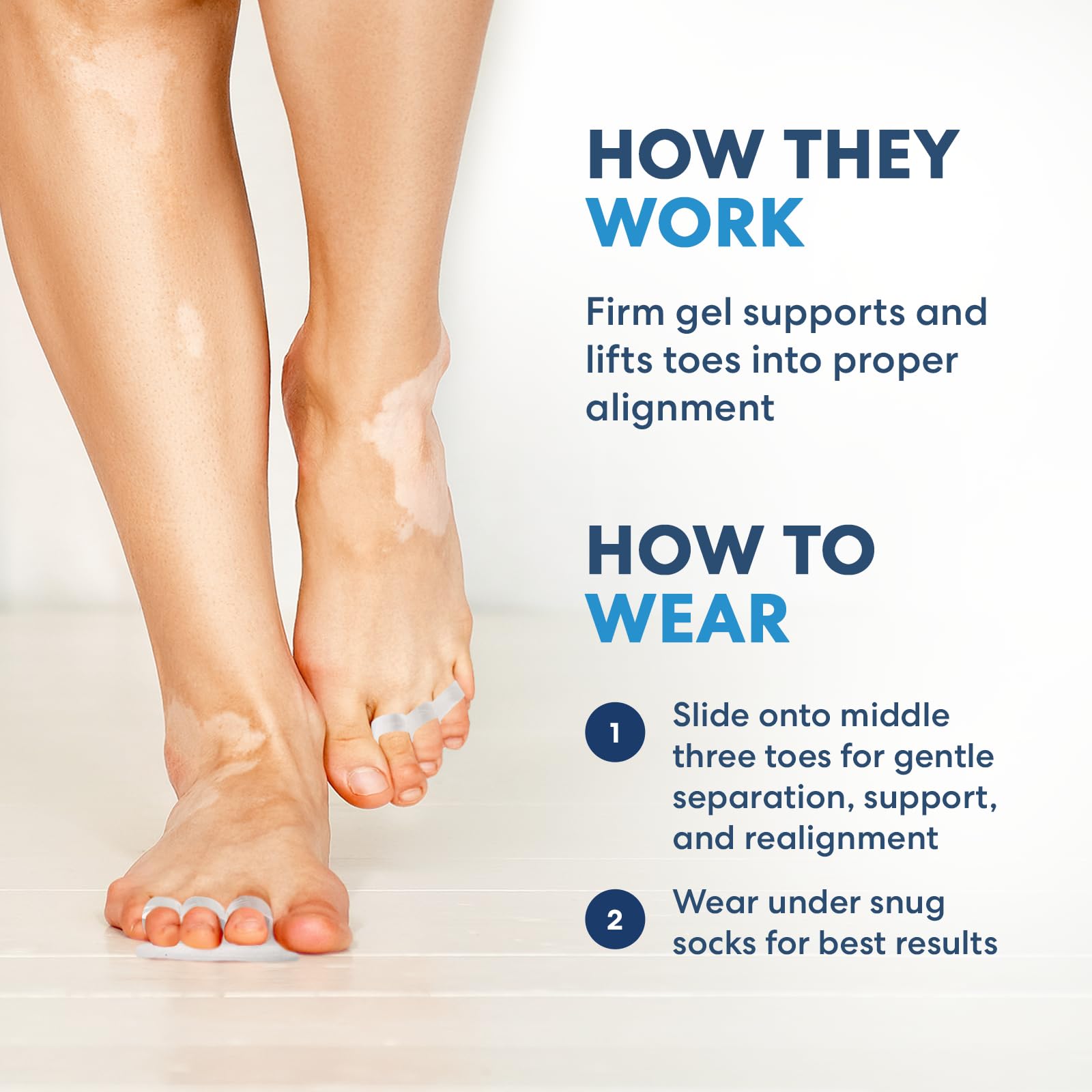Side profile of hammer toe corrector gel