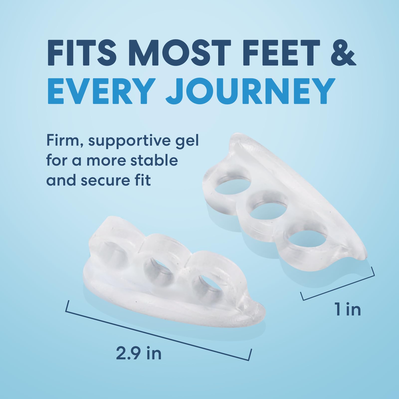 Close up of soft silicone gel hammer toe support