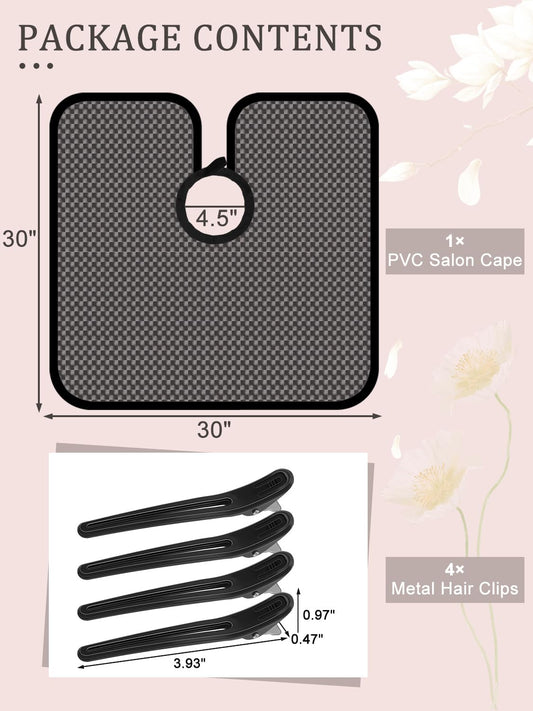 Reusable waterproof hair coloring cape for salon use