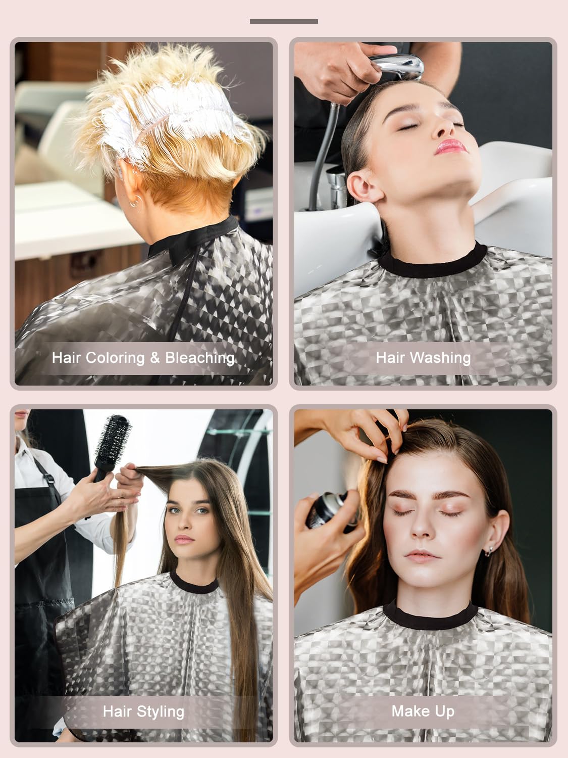 Professional hairstylist kit with cape and accessories