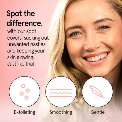 Close up of Grace And Stella hydrocolloid acne patch sizes