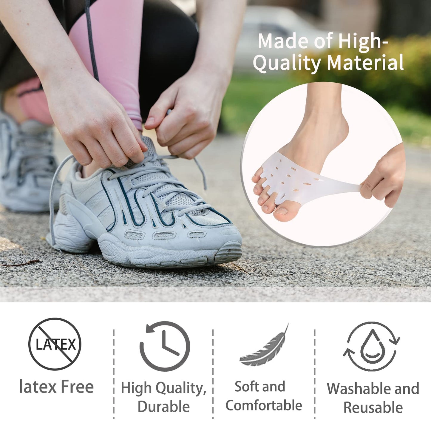 Set of 6 pieces toe and forefoot pain relief pads
