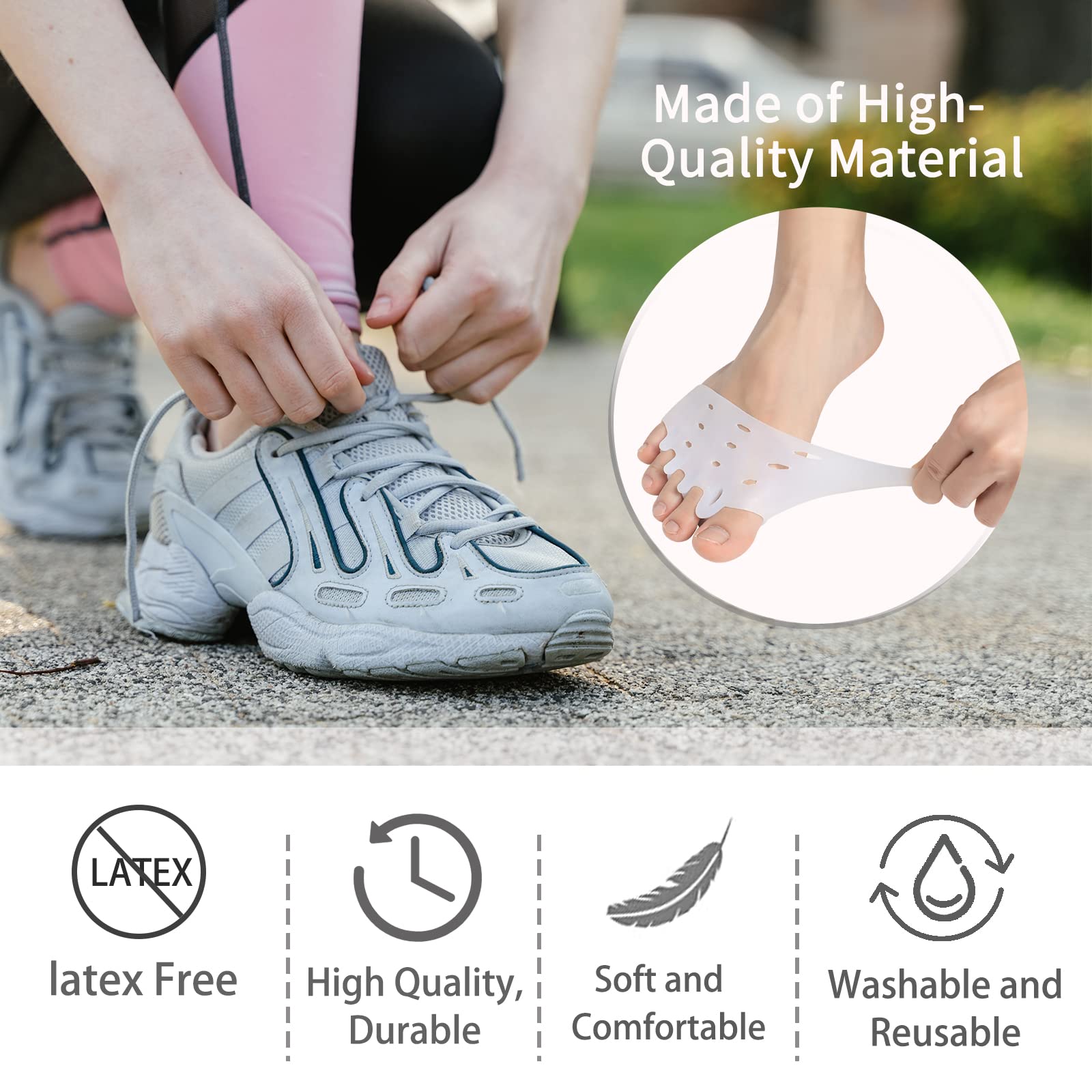 Set of 6 pieces toe and forefoot pain relief pads
