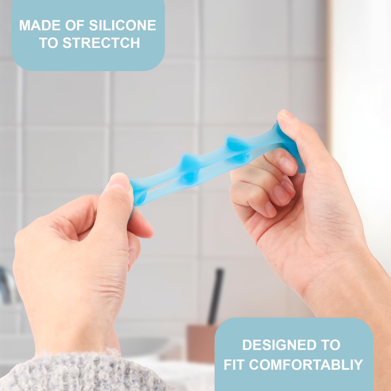 SNOQ blue toe straighteners for hammer toe relief